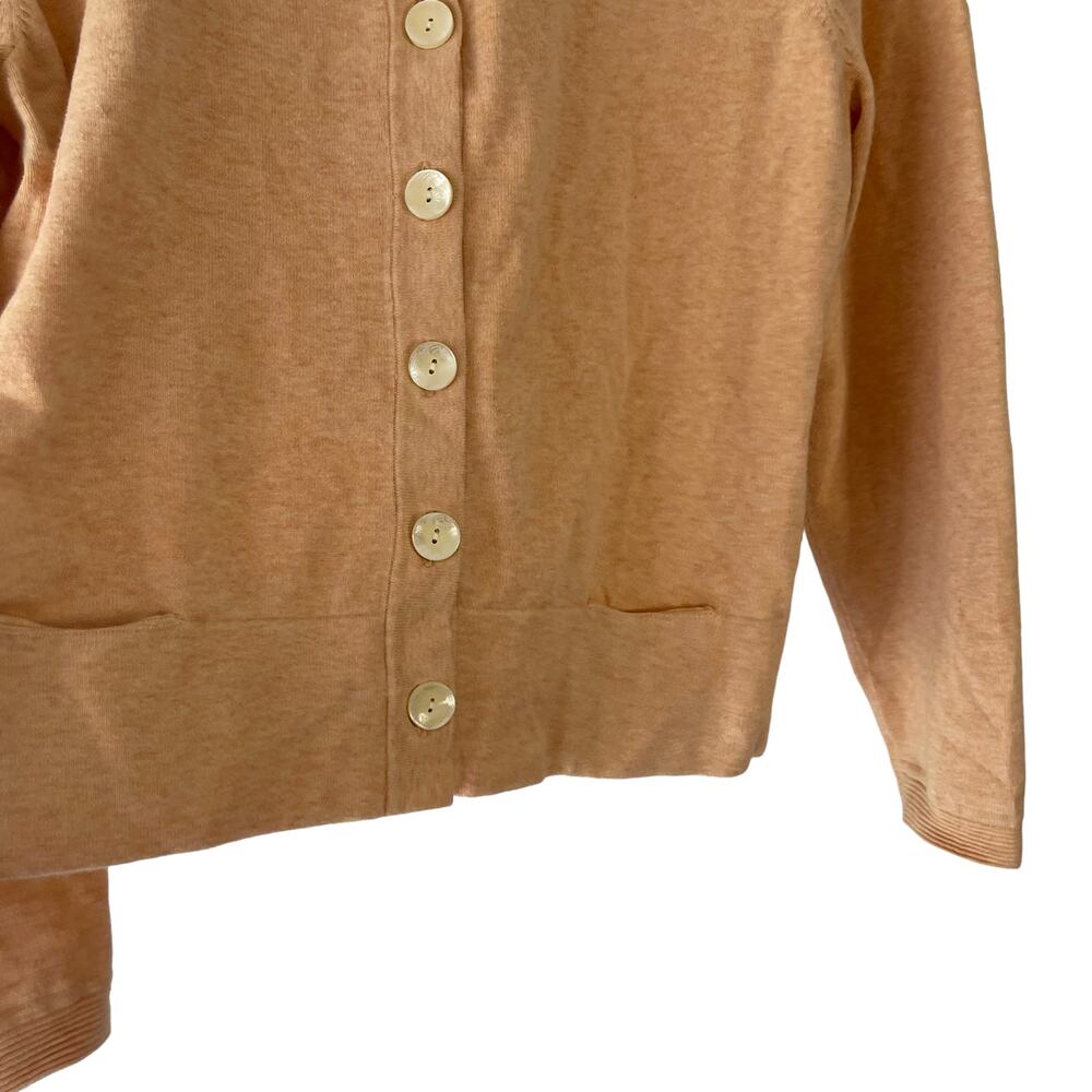 J. Jill Women's Size Large Light Orange Button Cardigan Sweater - Picture 5 of 9